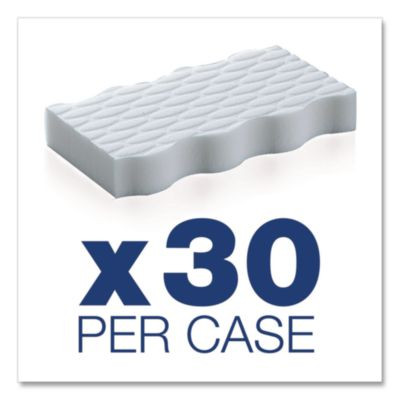 Magic Eraser Extra Durable, 4.6 X 2.4, 0.7" Thick, White, 30/Carton