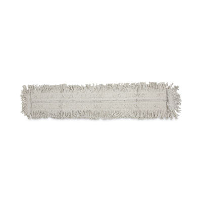 Disposable Dust Mop Head, Cotton/Synthetic Fibers, 48 x 5, White