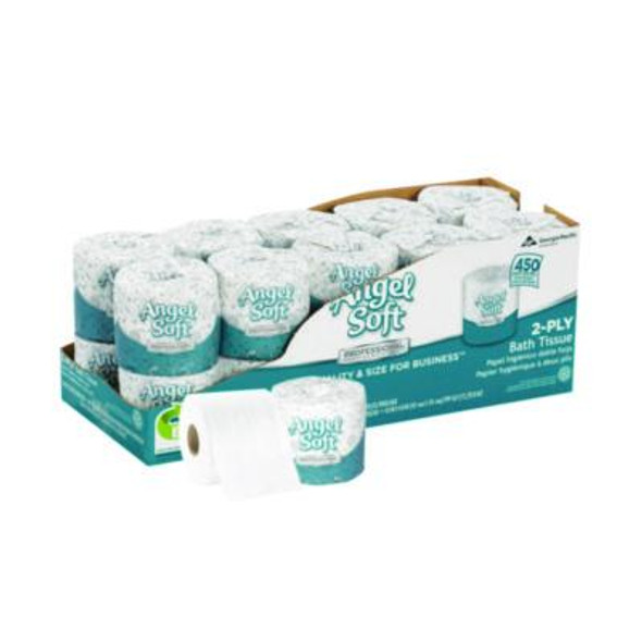 Angel Soft Ps Premium Bathroom Tissue, Septic Safe, 2-Ply, White, 450 Sheets/Roll, 20 Rolls/Carton