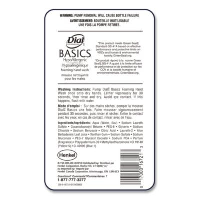 Basics Hypoallergenic Foaming Hand Wash Refill For Fit Touch Free Dispenser, Honeysuckle Scent, 1 L, 3/Carton