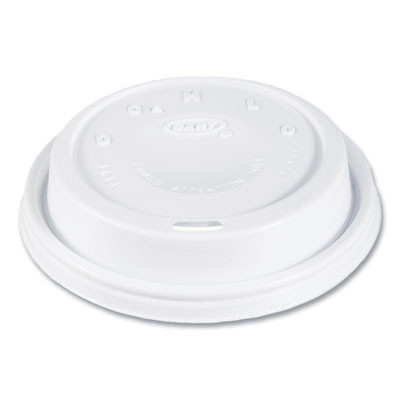 Cappuccino Dome Sipper Lids, Fits 12 Oz To 24 Oz Hot Cups, Plastic, White, 1,000/Carton
