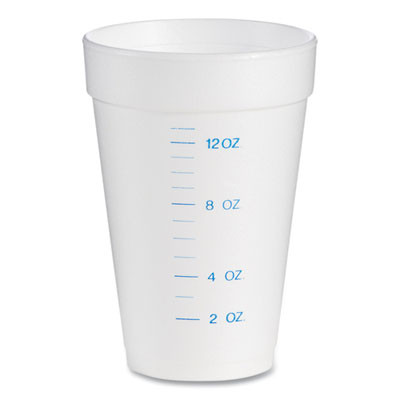 Graduated Foam Medical Cups, 16 Oz, White, 25/Pack, 40 Packs/Carton