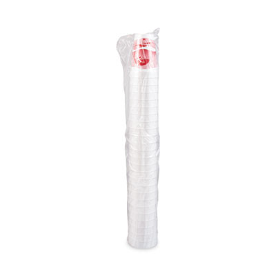 Horizon Hot/Cold Foam Drinking Cups, 16 Oz, White/Cranberry, 25/Bag, 40 Bags/Carton