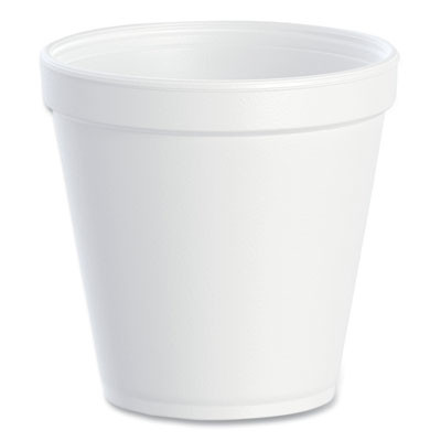 Foam Containers, Squat, 16 Oz, White, 25/Bag, 20 Bags/Carton