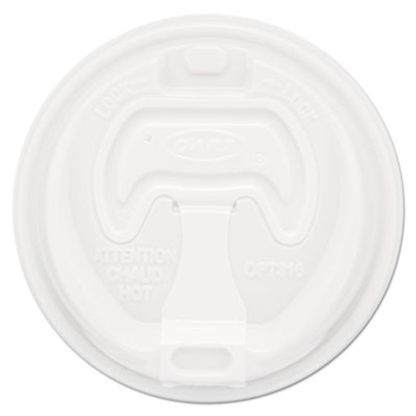 Optima Reclosable Lid, Fits 12 Oz To 24 Oz Hot Cups, Plastic, White, 100/Pack