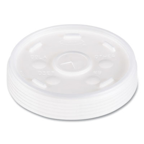 Plastic Lids, Straw-Slot Lid, Fits 12 Oz To 24 Oz Hot/Cold Foam Cups, Translucent, 100/Pack, 10 Packs/Carton