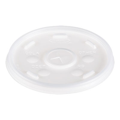Plastic Lids, Straw-Slot Lid, Fits 12 Oz To 24 Oz Hot/Cold Foam Cups, Translucent, 100/Pack, 10 Packs/Carton