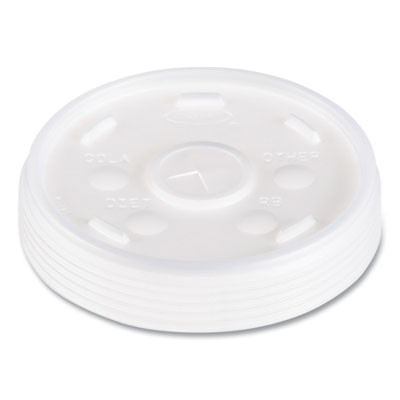 Plastic Lids, Straw-Slot Lid, Fits 12 Oz To 24 Oz Hot/Cold Foam Cups, Translucent, 100/Pack, 10 Packs/Carton