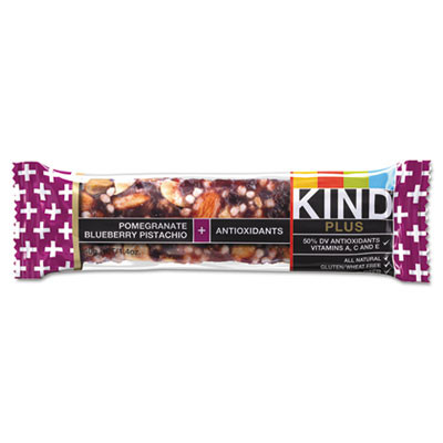 Plus Nutrition Boost Bar, Pom. Blueberry Pistachio/Antioxidants, 1.4 Oz, 12/Box