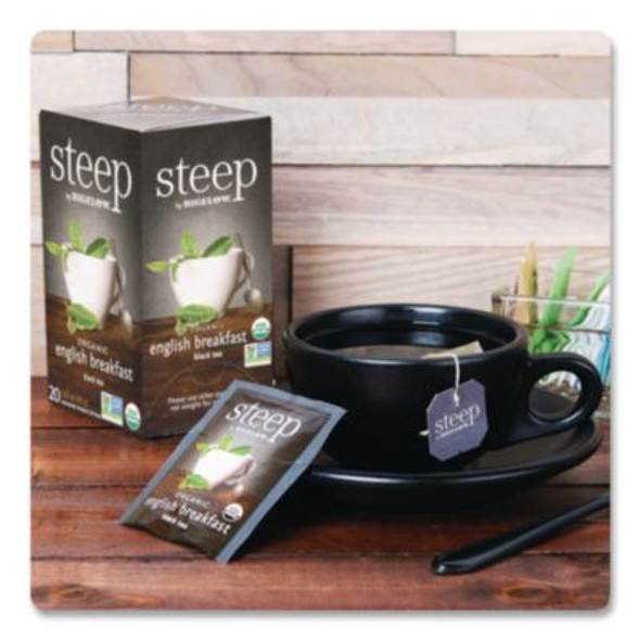 Steep Tea, English Breakfast, 1.6 Oz Tea Bag, 20/Box