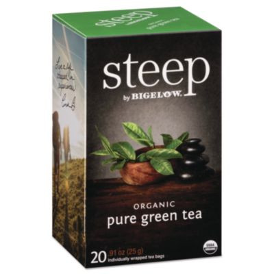 Steep Tea, Pure Green, 0.91 Oz Tea Bag, 20/Box