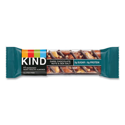 Nuts And Spices Bar, Dark Chocolate Nuts And Sea Salt, 1.4 Oz Bar, 12/Box
