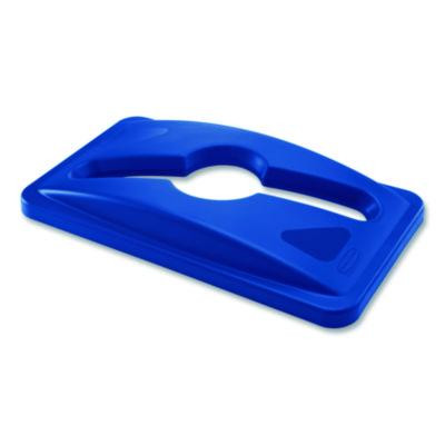 Slim Jim Single Stream Recycling Top For Slim Jim Containers, 12.1w X 21d X 2.75h, Blue