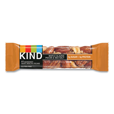 Nuts And Spices Bar, Maple Glazed Pecan And Sea Salt, 1.4 Oz Bar, 12/Box