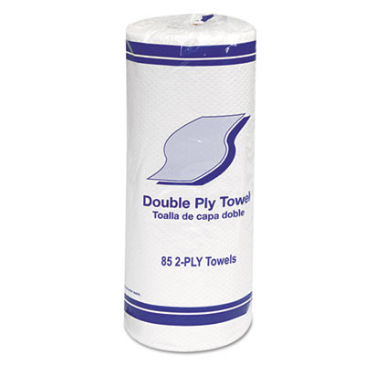 Kitchen Roll Towels, 2-Ply, 11 x 7.8, White, 85/Roll, 30 Rolls/Carton