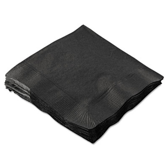 Beverage Napkins, 2-Ply, 9 1/2 X 9 1/2, Black, 1000/Carton