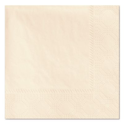 Embossed Beverage Napkins, 2-Ply, 9.5 x 9.5, Ecru, 1,000/Carton
