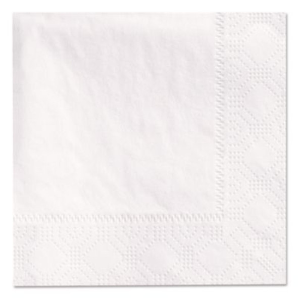 Embossed Beverage Napkins, 2-Ply, 9.5 x 9.5, White, 3,000/Carton