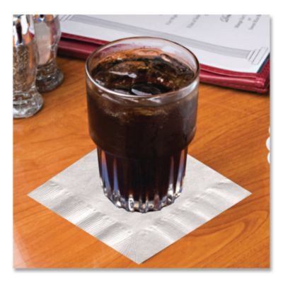 Embossed Beverage Napkins, 2-Ply, 9.5 x 9.5, White, 3,000/Carton