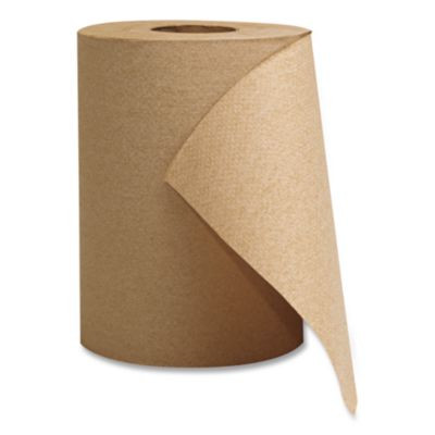 Hardwound Roll Towels, 1-Ply, 8" x 300 Ft, Natural, 12 Rolls/Carton
