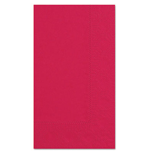 Dinner Napkins, 2-Ply, 15 x 17, Red, 1,000/Carton