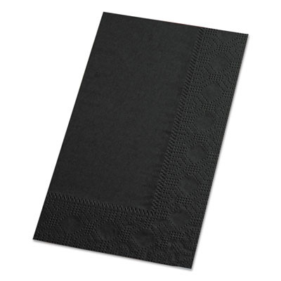 Dinner Napkins, 2-Ply, 15 x 17, Black, 1,000/Carton