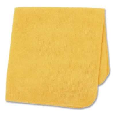 Light Commercial Microfiber Cleaning Cloths, 12 x 12, Yellow, 24/Pack