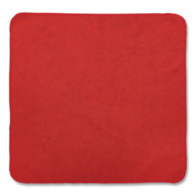 Microfiber Cleaning Cloths, 16 x 16, Red, 24/Pack
