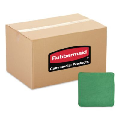 Microfiber Cleaning Cloths, 16 X 16, Green, 24/Pack