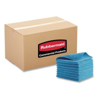 Microfiber Cleaning Cloths, 16 X 16, Blue, 24/Pack