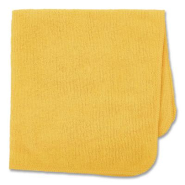 Microfiber Cleaning Cloths, 16 X 16, Yellow, 24/Pack