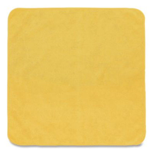 Microfiber Cleaning Cloths, 16 X 16, Yellow, 24/Pack