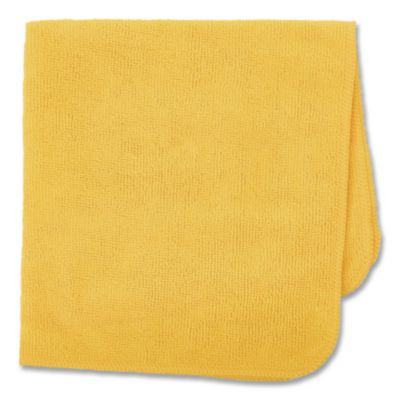 Microfiber Cleaning Cloths, 16 X 16, Yellow, 24/Pack