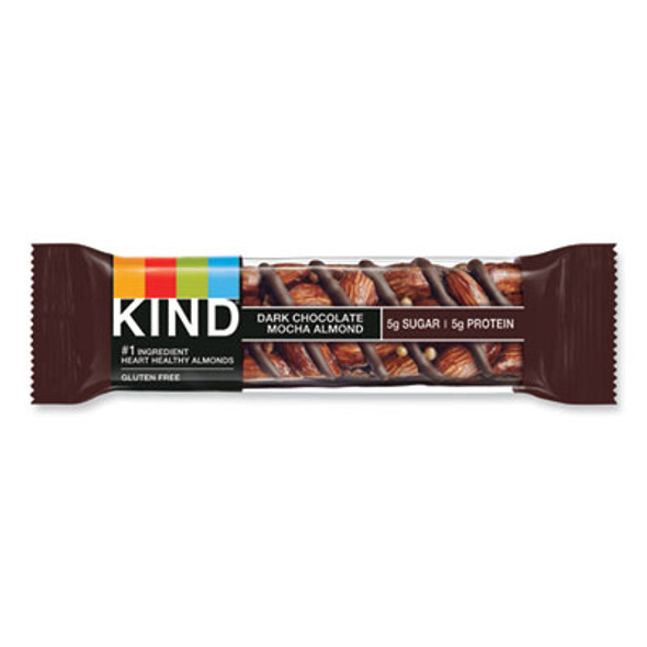 Nuts And Spices Bar, Dark Chocolate Mocha Almond, 1.4 Oz Bar, 12/Box