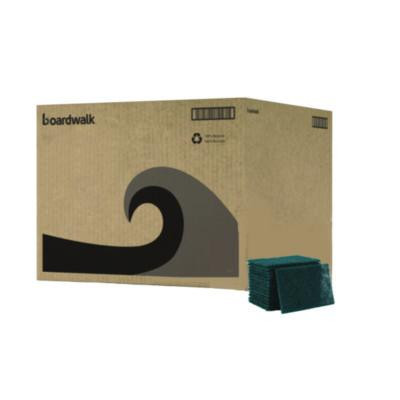 Heavy-Duty Scouring Pad, 6 x 9, Green, 15/Carton
