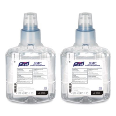Sf607 Instant Hand Sanitizer Foam, 1,200 Ml Refill, Fragrance-Free, 2/Carton