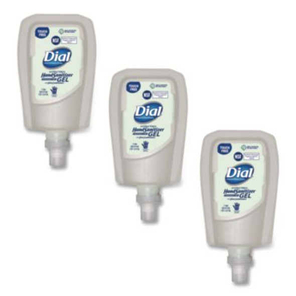 Antibacterial Gel Hand Sanitizer Refill For Fit Touch Free Dispenser, 1.2 L Bottle, Fragrance-Free, 3/Carton