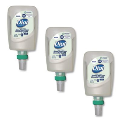 Antibacterial Foaming Hand Sanitizer Refill For Fit Manual Dispenser, 1.2 L Bottle, Fragrance-Free, 3/Carton