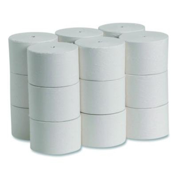 Compact Coreless One-Ply Bath Tissue, Septic Safe, White, 3,000 Sheets/Roll, 18 Rolls/Carton
