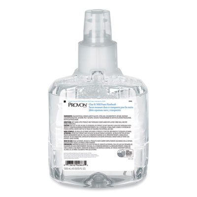 Clear And Mild Foam Hand Wash Refill, Unscented, 1,200 Ml, 2/Carton