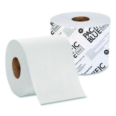 Pacific Blue Basic High-Capacity Bathroom Tissue, Septic Safe, 2-Ply, White, 1,000 Sheets/Roll, 48 Rolls/Carton
