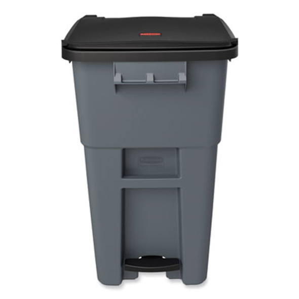 Brute Step-On Rollouts, 50 Gal, Metal/Plastic, Gray