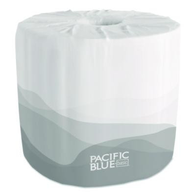 Pacific Blue Basic Embossed Bathroom Tissue, Septic Safe, 1-Ply, White, 550 Sheets/Roll, 80 Rolls/Carton