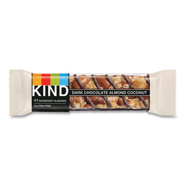 Fruit And Nut Bars, Dark Chocolate Almond And Coconut, 1.4 Oz Bar, 12/Box