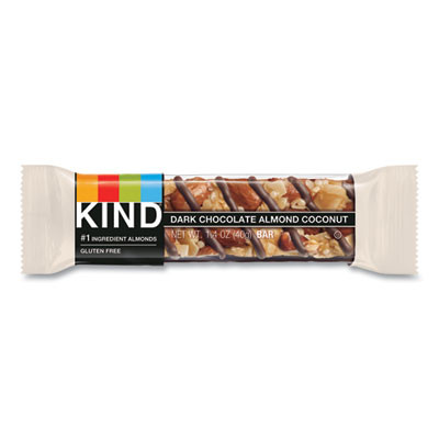 Fruit And Nut Bars, Dark Chocolate Almond And Coconut, 1.4 Oz Bar, 12/Box