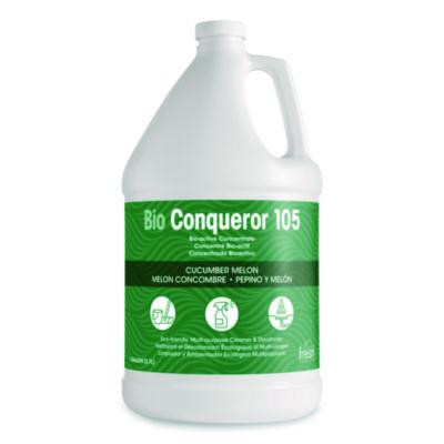 Bio Conqueror 105 Enzymatic Odor Counteractant Concentrate, Cucumber Melon, 1 Gal Bottle, 4/Carton