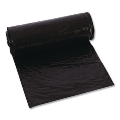 Heavy-Duty Trash Bags, Drawstring, 33 Gal, 1.2 Mil, 33.5" x 38", Black, 25 Bags/Roll, 6 Rolls/Box
