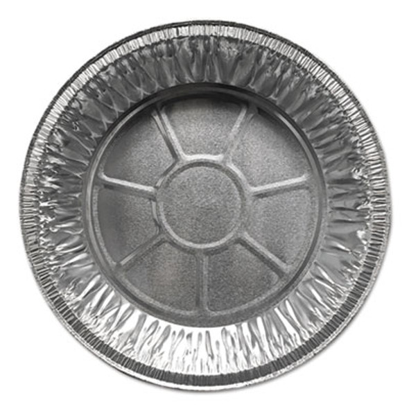 Aluminum Pie Pans, Medium, 27.6 Oz, 9" Diameter x 1" h, Silver, 500/Carton