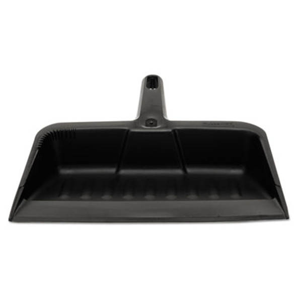 Heavy-Duty Dustpan, 8.25 X 12.25 , Polypropylene, Charcoal