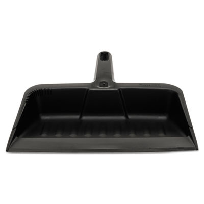 Heavy-Duty Dustpan, 8.25 X 12.25 , Polypropylene, Charcoal